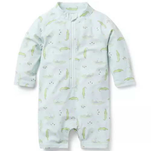 Baby Ice Blue Alligator Baby Recycled Alligator Rash Guard Swimsuit by Janie and Jack