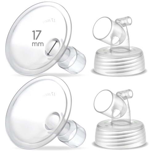 Maymom Two-Piece Wide Neck Pump Parts for Spectra S1/S2 Pumps; Incl Wide Mouth Flanges; Not Original Spectra Flange (17 mm Two Flanges) HSA/FSA Eligible