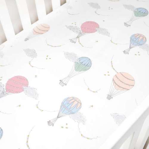 Touch The Sky Crib Sheet, Pink
