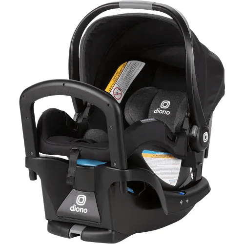 Diono LiteClik 30 R SafePlus Infant Car Seat and Base, Rear-Facing for Infants 4-30lbs, SafePlus Engineering, with Infant Insert, UPF 50+ Sunshade (Black)