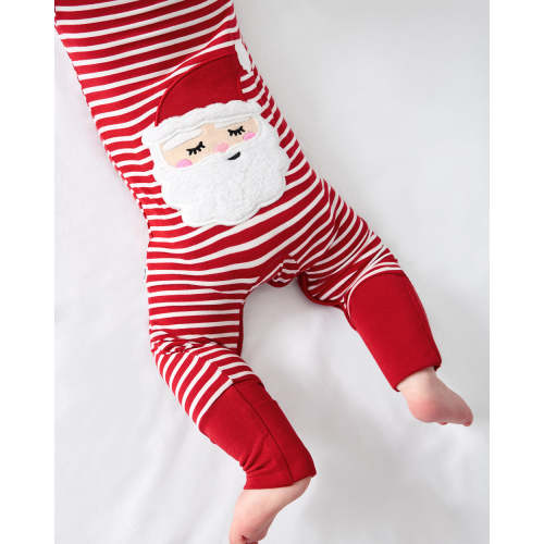 Christmas Candy Cane Stripe Crescent Zippy | Size Newborn