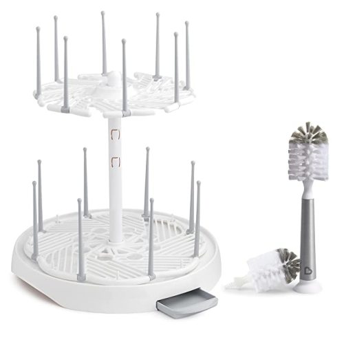 Amazon.com: Munchkin® High Capacity Drying Rack and Shine™ Stainless Steel Bottle Brush : Baby