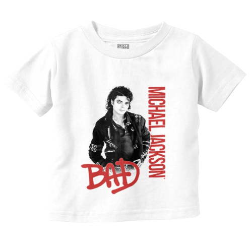 Michael Jackson Bad Music Album Cover Toddler Boy Girl T Shirt Infant Toddler Brisco Brands 12M