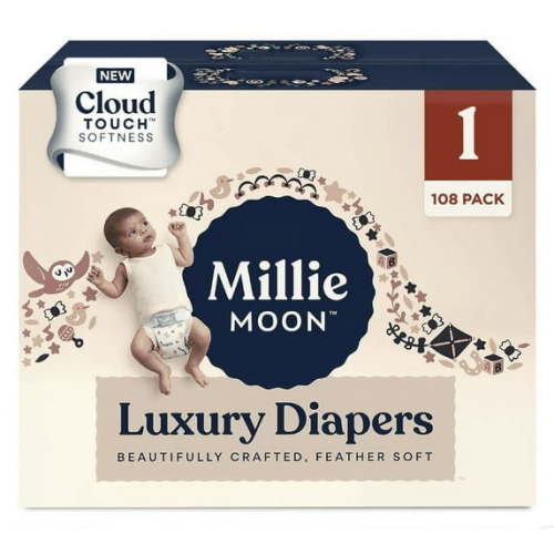 Millie Moon Luxury Disposable Diapers Size 4 Quantity 120