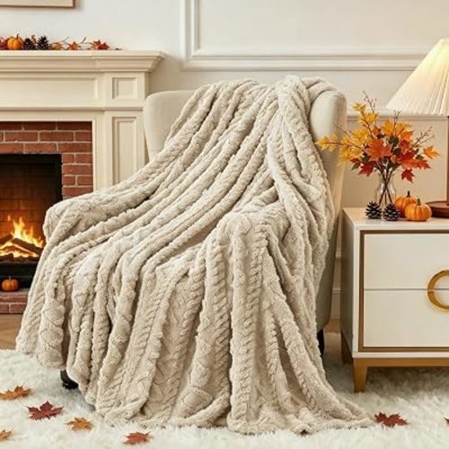 Fleece Throw Blanket for Couch Sofa 50"x60" Pink