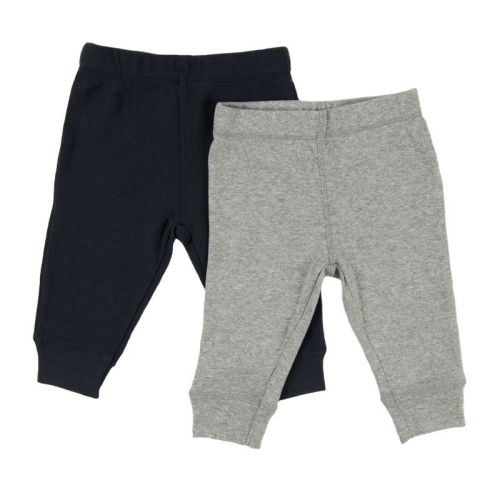 Leveret Baby Two Pack Legging Navy And Gray