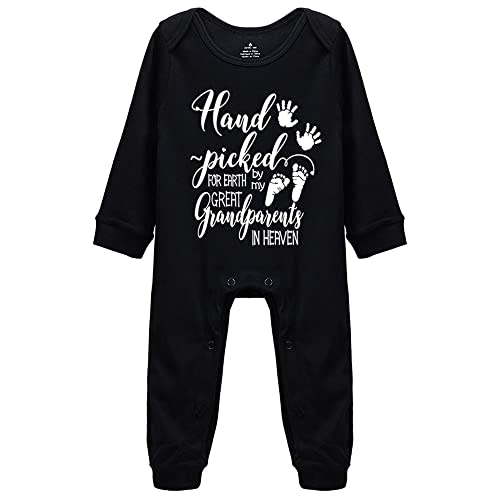 YCICIVDee Hand Picked For Earth by My Great Grandparents In Heaven Newborn Onesie Unisex Bodysuit Rompers
