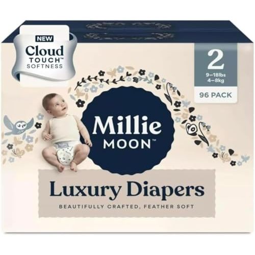 Millie_Moon Luxury Diapers - (Size - 2 and Count - 96)