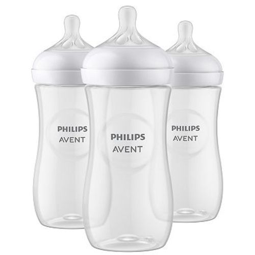 Philips Avent 11 oz. Natural Anti-Colic Infant Baby Bottle With Natural Response Nipple 3-Pack