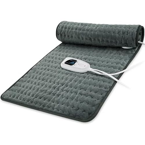 33"X17" Electric Heating pad with 6 Heat Settings, Auto Shut Off, Dry Electric Heating for Back Neck Knee Arms Legs Shoulder Heat Pads for Christmas Birthday Father's Day Mother's Day (Dark Gray)
