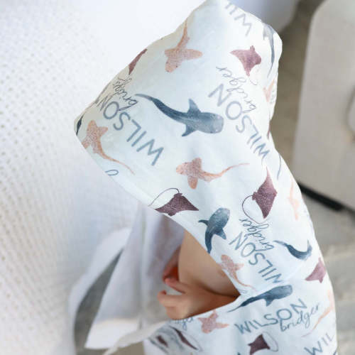 Personalized Hooded Towel | Fin Friends | ARLO