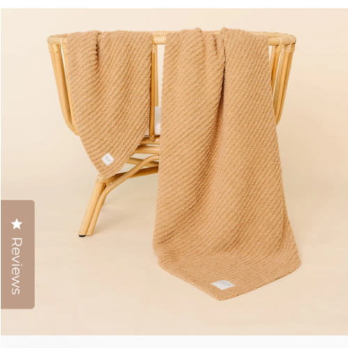 Chenille Blanket - Tan - Small & Large