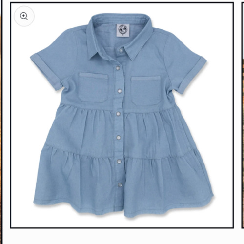 Light Denim Pearl Snap Dress (Infant-Adult) – Cowkid Clothing Company