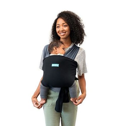 Moby Easy-Wrap Baby Carrier Sling in Charcoal/Black