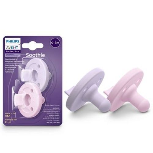 Philips Avent Soothie Pacifiers 0-3m - Fresh Lilac/Pastel Pink - 2pk