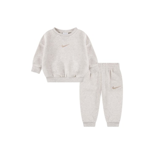 Essential Fleece Crewneck Sweatshirt & Joggers Set, 12M