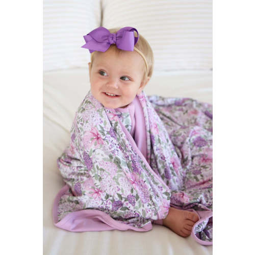 Double Sided Bamboo Blanket | Lavender Lullaby