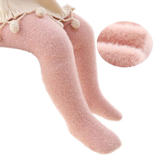 Generic Baby Girls Soft Warm Winter Tights Stocking Cotton Toddler Full Length Pants Tights Children Leggings Pantyhose（1-2 Years Pink）