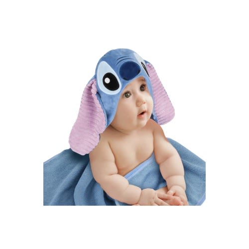 Disney Stitch Luxury Cotton Terry Hooded Baby Bath Towel