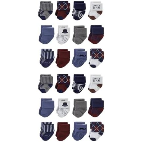 Hudson Baby Unisex Baby Cotton Rich Baby Terry Socks 24-Pack