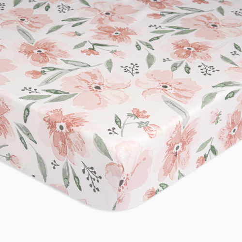 Crane Baby Cotton Sateen Crib Fitted Sheet - Parker Floral