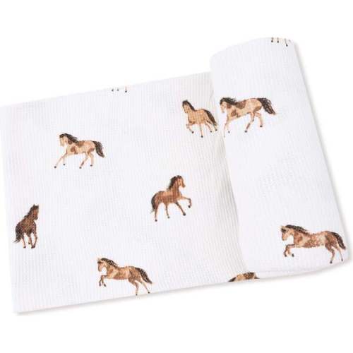Swaddle Blanket, Mini Horses - Angel Dear | Maisonette