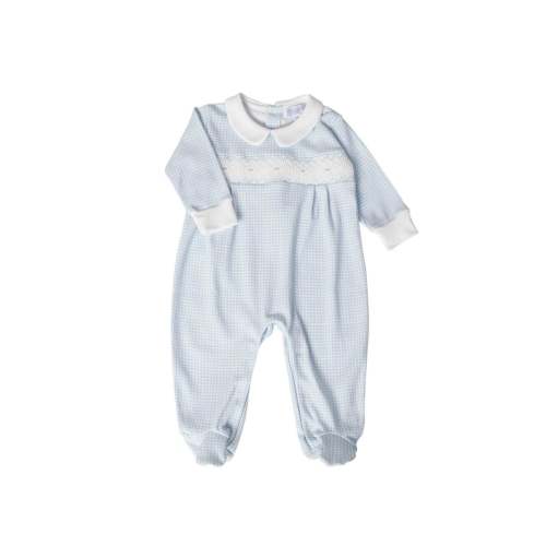 NP Gingham Smocked Footie - The Sandbox Children's Boutique