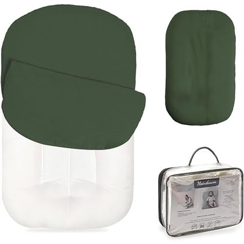 Baby Lounger - Snuggle Cozy Me Infant Lounger for Newborns | Breathable & Soft, Portable Awake-Time Pad, Essential Baby Gift (Lounger Cover Included)