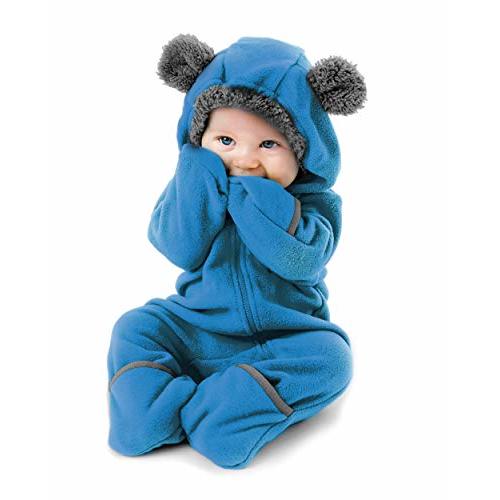 Cuddle Club Fleece Baby Bunting Bodysuit with Hood, Convertible Mittens & Booties, Car Seat Friendly, Soft & Warm, Easy Zip