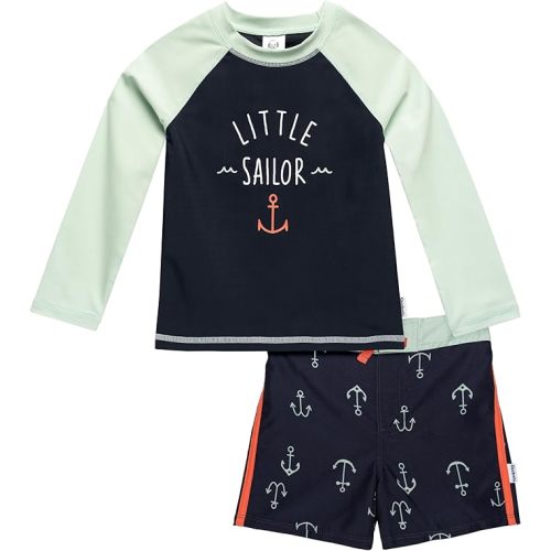 Gerber Baby-Boys Toddler Long Sleeved Rashguard Swim Bathing Suit Set