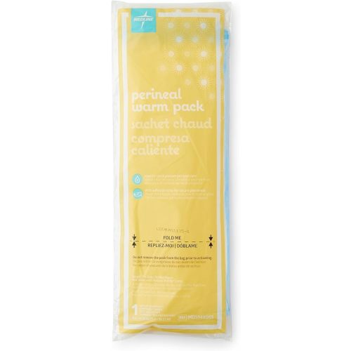 Medline Deluxe Instant Perineal Warm Pack, 4.5 Inches x 14.25 Inches, Highly Absorbent, Adhesive Strip, Hourglass Shape, Case of 24 Each