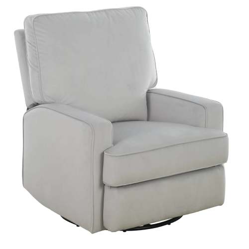 Addison Swivel Gliding Recliner - Performance Gray Fabric