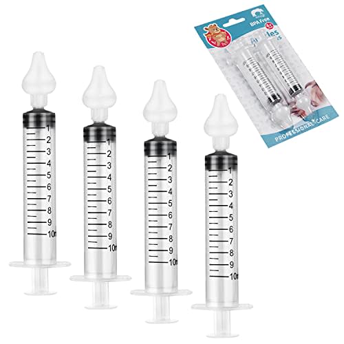 Baby Nasal Aspirator, 4PCS Nasal irrigator for Baby, Portable Infant Nose Cleaner, Professional Baby Nasal Irrigator, for Newborn Infants Kids Nose Cleaner