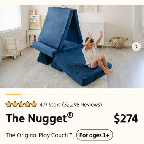 $274 The Original Nugget Play Couch In Blueridge | Nugget®