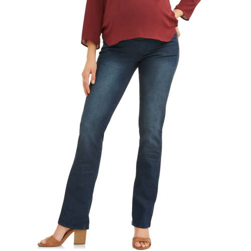 Oh! Mamma Maternity Women's Straight Leg Jeans with Full Panel (Women's & Women's Plus)