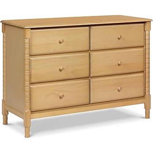 Davinci Jenny Lind Spindle 6-Drawer Dresser in Honey