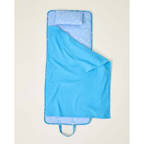 Toddler Nap Mat For Kids Preschool Daycare With Blanket and Pillow | Sky Squiggles - Storq by Kindred Bravely