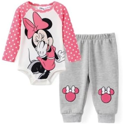 Disney Winnie the Pooh Yoda Minnie Mouse Creeper Bodysuits Baby Girl/Boy Organic Cotton Long Sleeve Fall Outfits 0-18 Months