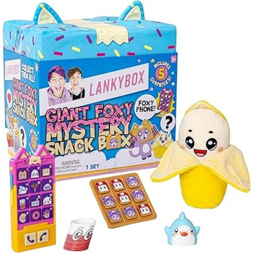 LankyBox Giant Foxy Surprise Snack Box, YouTube Gaming Channel, Mystery Surprise Giant Blind Box, 5 Fun Surprises Inside, Official Merch