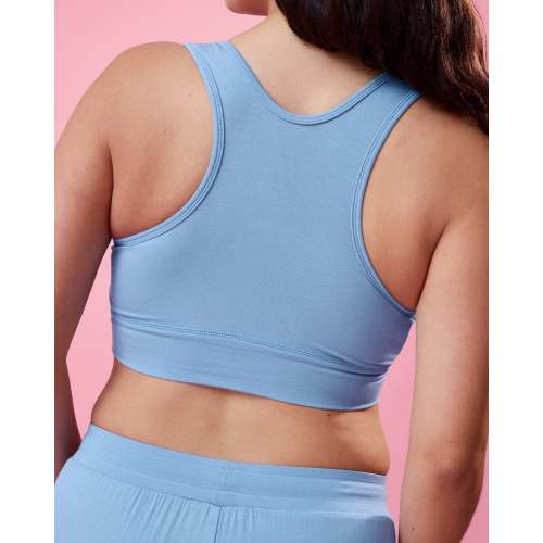 French Terry Racerback Nursing & Sleep Bra - Vintage Blue