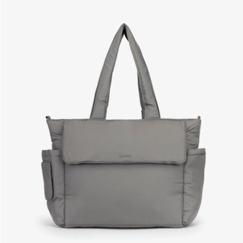 Diaper Tote Bag with Laptop Sleeve - SLATE
