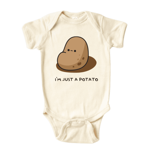 I'm Just A Potato Baby Onesie® Funny Baby Clothes for Baby Outfit for Baby Shower Gift for Newborn 0-3m Natural