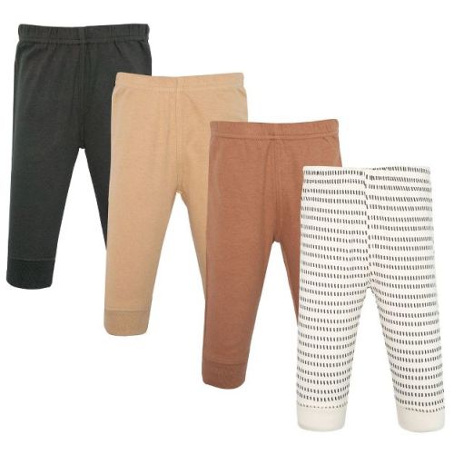 Hudson Baby Infant Cotton Pants and Leggings, Modern Neutral Stripe, 0-3 Months