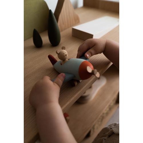 Wooden Plane Transportation Toys, Adventure Play Set, Storytelling Toys, Open Ended Play, Gift for Kids 3+