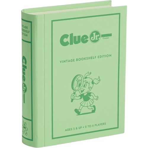 WS Game Company Clue Jr. Vintage Bookshelf Edition Board Game