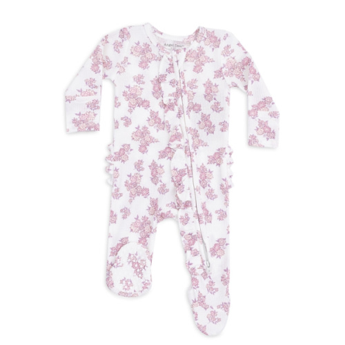 Angel Dear Girls' Countryside Coreopsis 2 Way Ruffled Zipper Footie