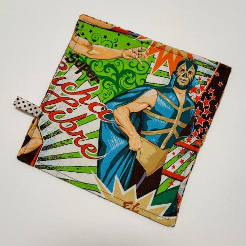 OOAK Cute and Unique Lucha Libre Baby Blanket Lovey