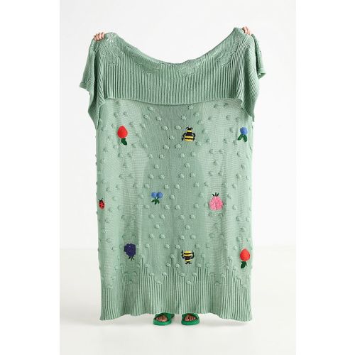 Isabella Cotton Crochet Knit Throw Blanket