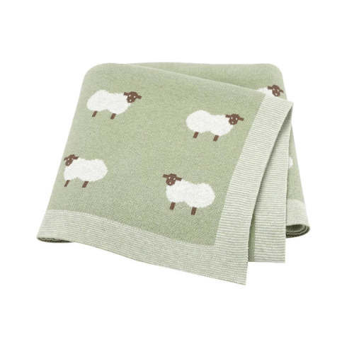 Sheep Knitted Blanket