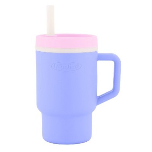 Infantino 9 fl oz Silicone My 1st Tumbler Soft Sippy Cup - Sugar Plum